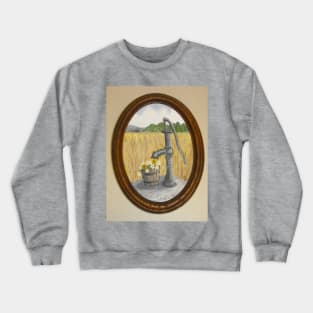 Old pump with flowers Crewneck Sweatshirt